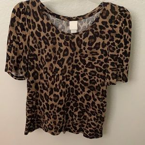 H&M cheetah print top